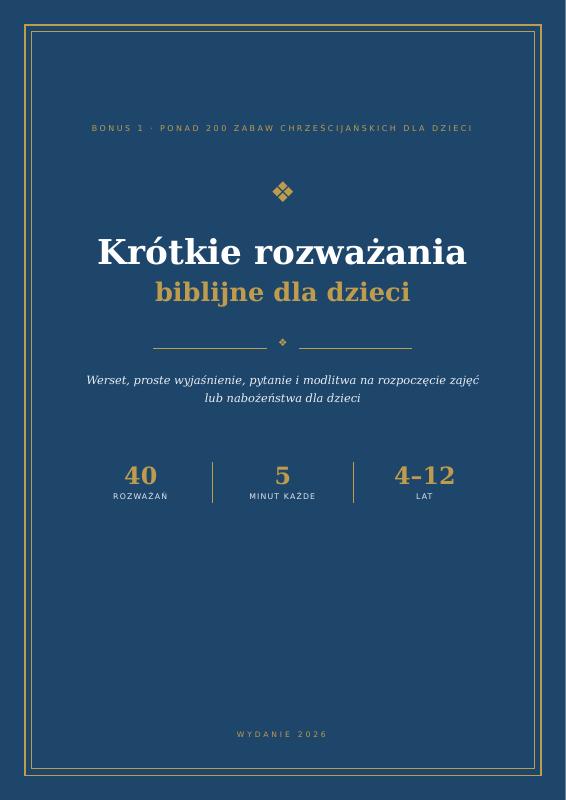 Okładka: Krótkie rozważania biblijne dla dzieci